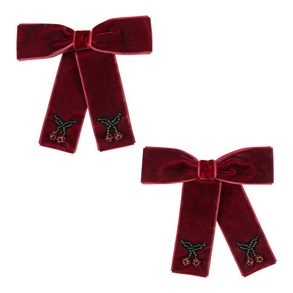 Konges Sløjd Hårsløjfer - 8 cm - Juliette - 2-pak - Rio Red