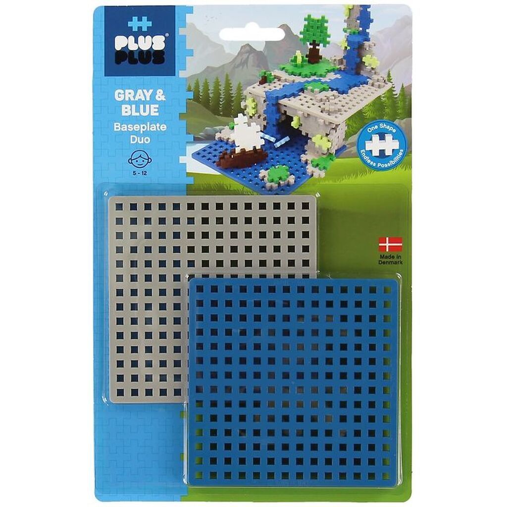 Plus-Plus Baseplate Duo - Blå/Grå