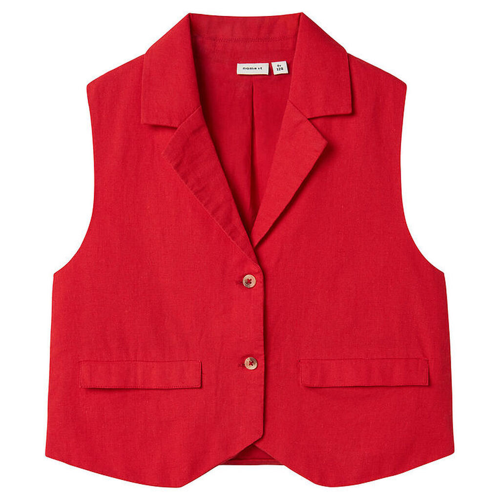 Name It Vest - NkfFalinnen - Kort - Chinese Red