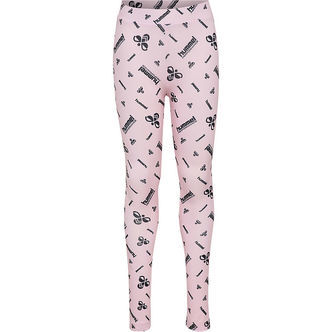 Hummel Leggings - hmlJR Gym - Barely Pink m. Logo