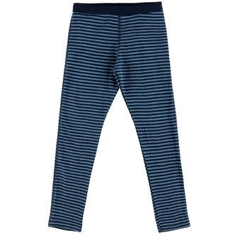 Joha Leggings - Uld - Blå m. Striber