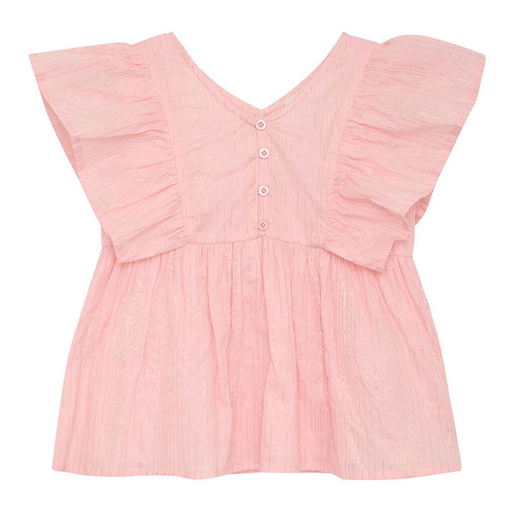 Creamie Top - Lurex - Bridal Rose
