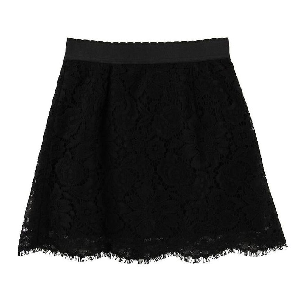 Dolce & Gabbana Nederdel - Animal - Sort m. Blonder