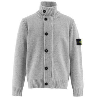 Stone Island Cardigan - Uld/Viskose - Gråmeleret