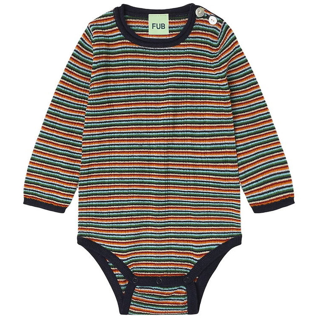 FUB Body l/æ - Strik - Uld - Rib - Multi Stripe