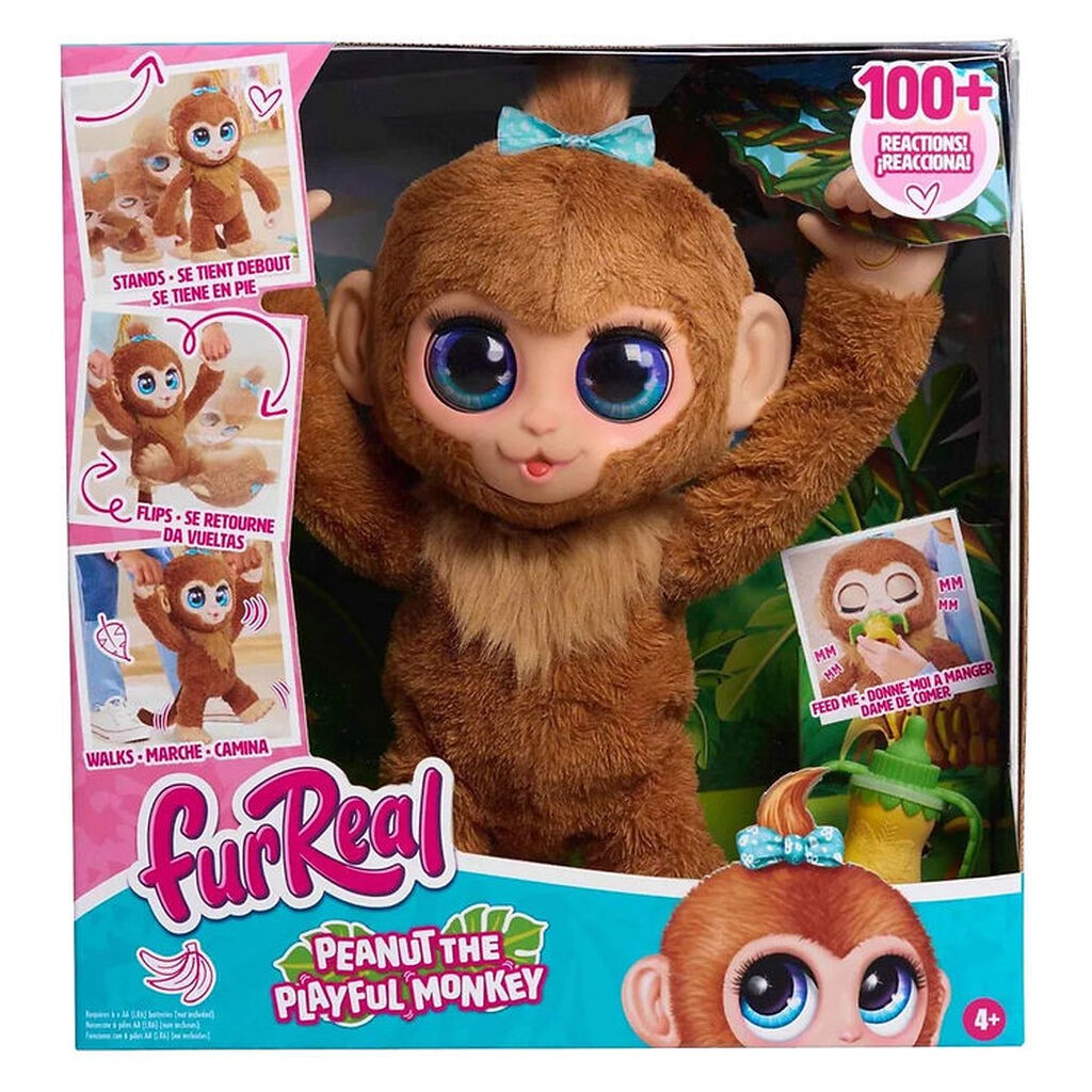 FurReal Interaktiv Abe - Peanut The Playful Monkey - 40 cm