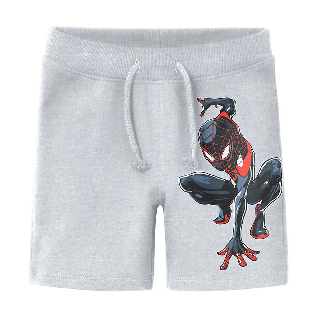 Name It Sweatshorts - NmmMu Spiderman - Light Grey Melange