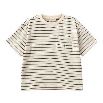 Sofie Schnoor T-Shirt - Antique White W. Blue