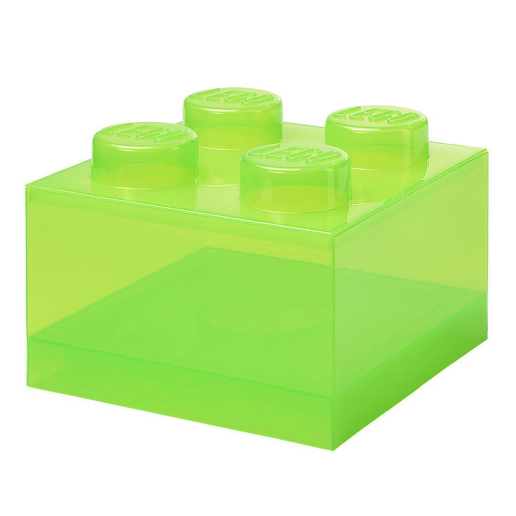 LEGOÂ® Storage Opbevaringsboks - 4 Knopper - Translucent Light Gr