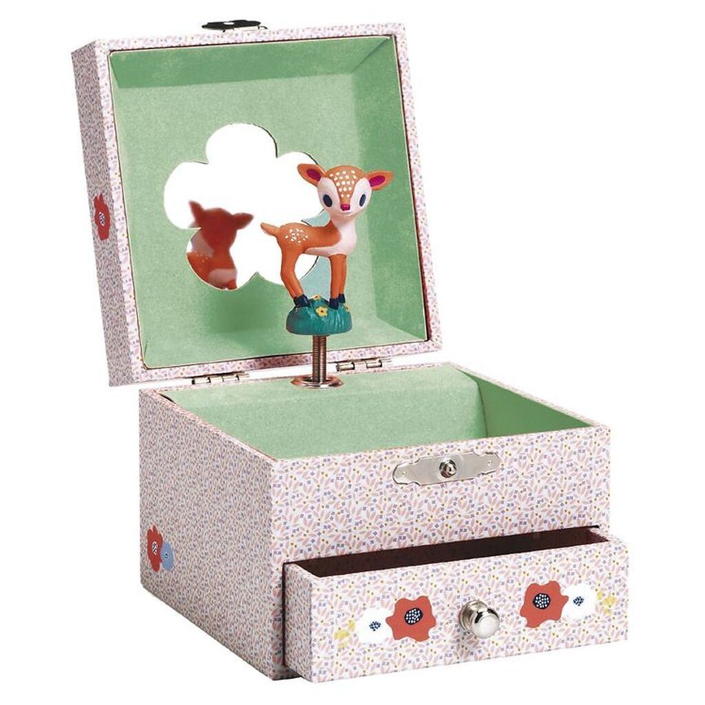 Djeco Smykkeskrin - 8,5x10,5x10,5 cm - Wood Fawn