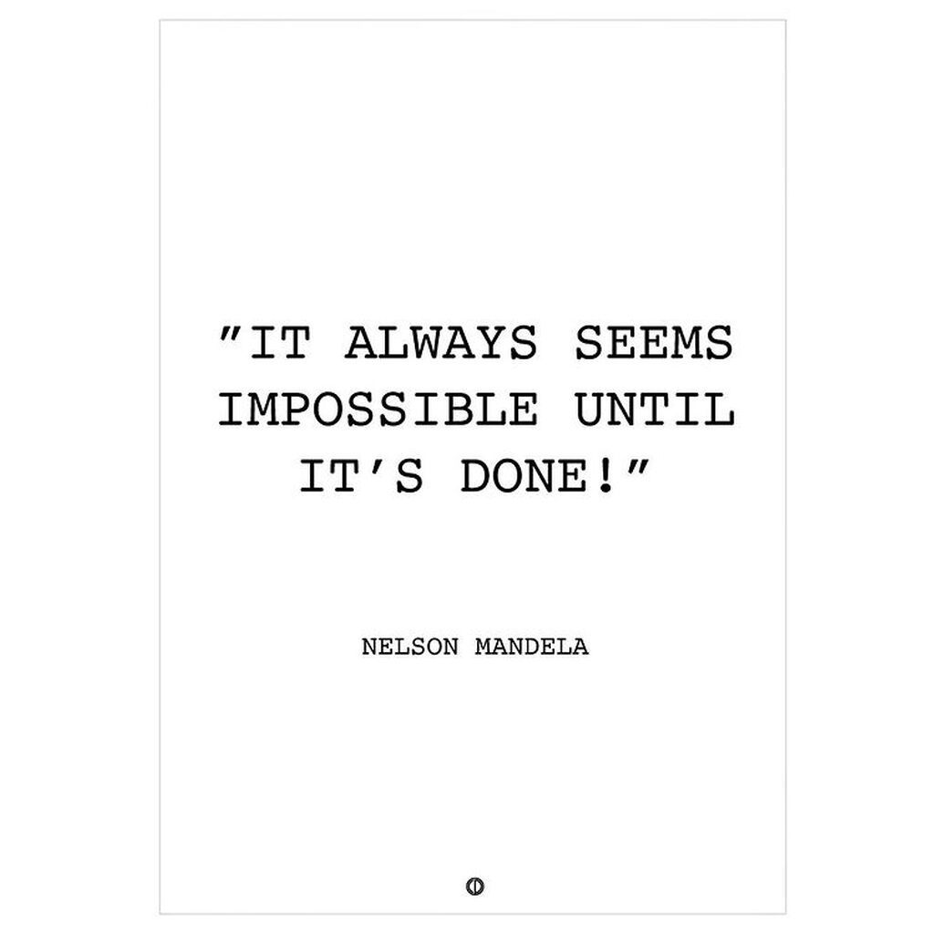 Citatplakat Plakat - B2 - It Always Seems Impossible