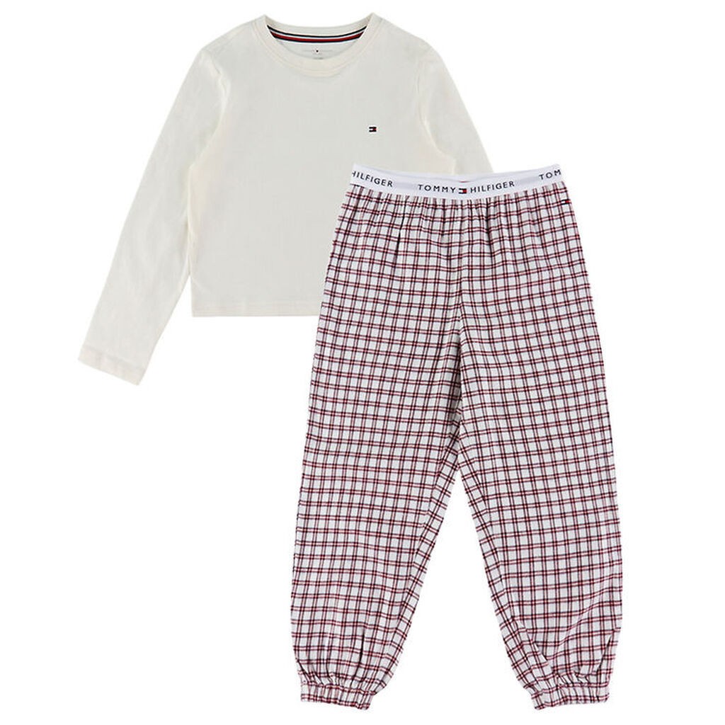 Tommy Hilfiger Nattøj - Ivory Silk/Mini Plaie Ivory