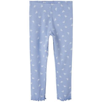 Name It Leggings - Rib - NmfVemia - Serenity/Butterflies