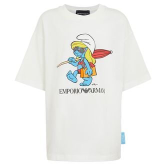 Emporio Armani T-shirt - Hvid m. Smølfine