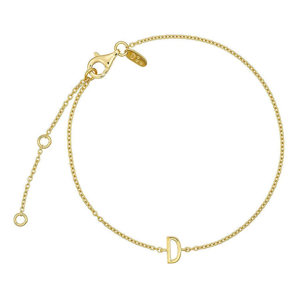 Design Letters Armbånd - D - 18K Guldbelagt