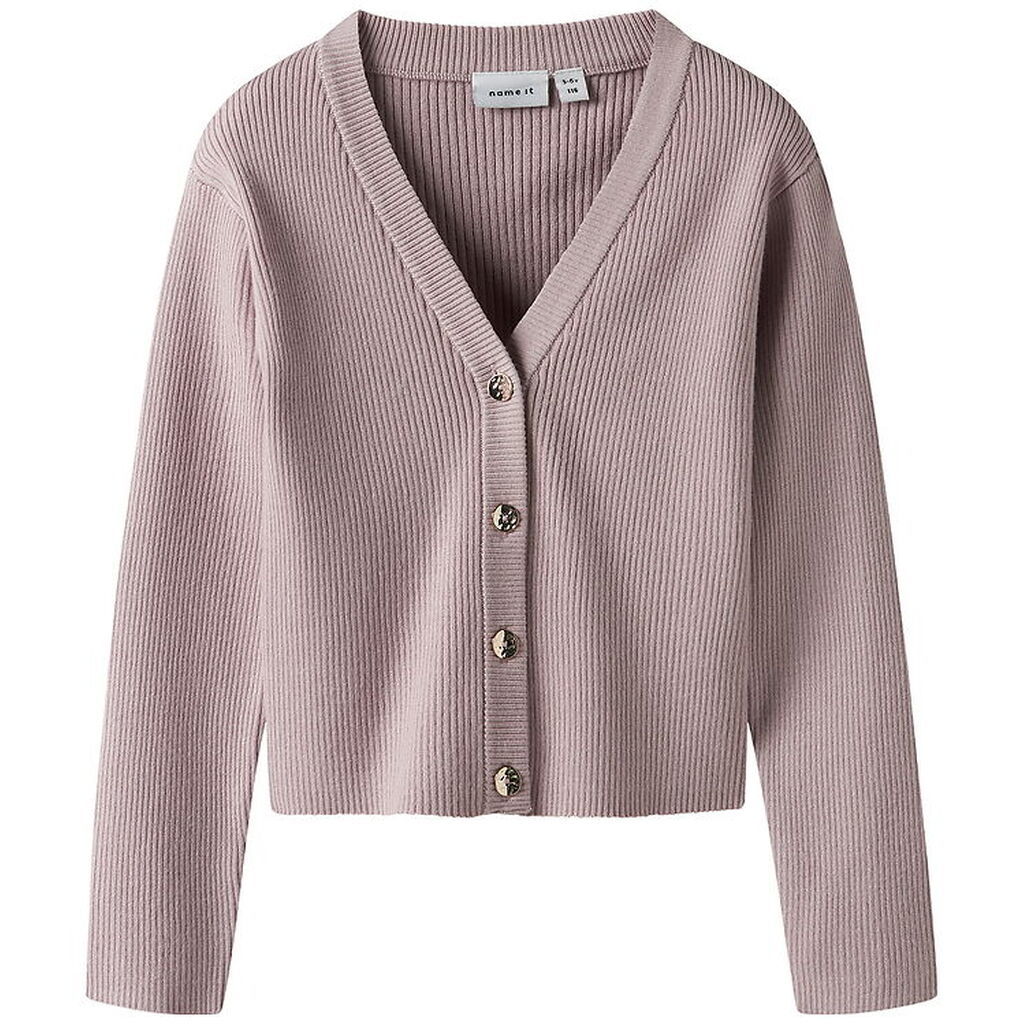 Name It Cardigan - Strik - Rib - NkfLarenlise - Burnished Lilac