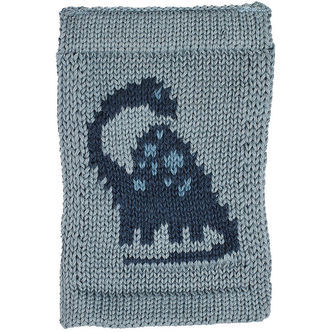 Smallstuff Strikket Flag - Dinosaur - Blå