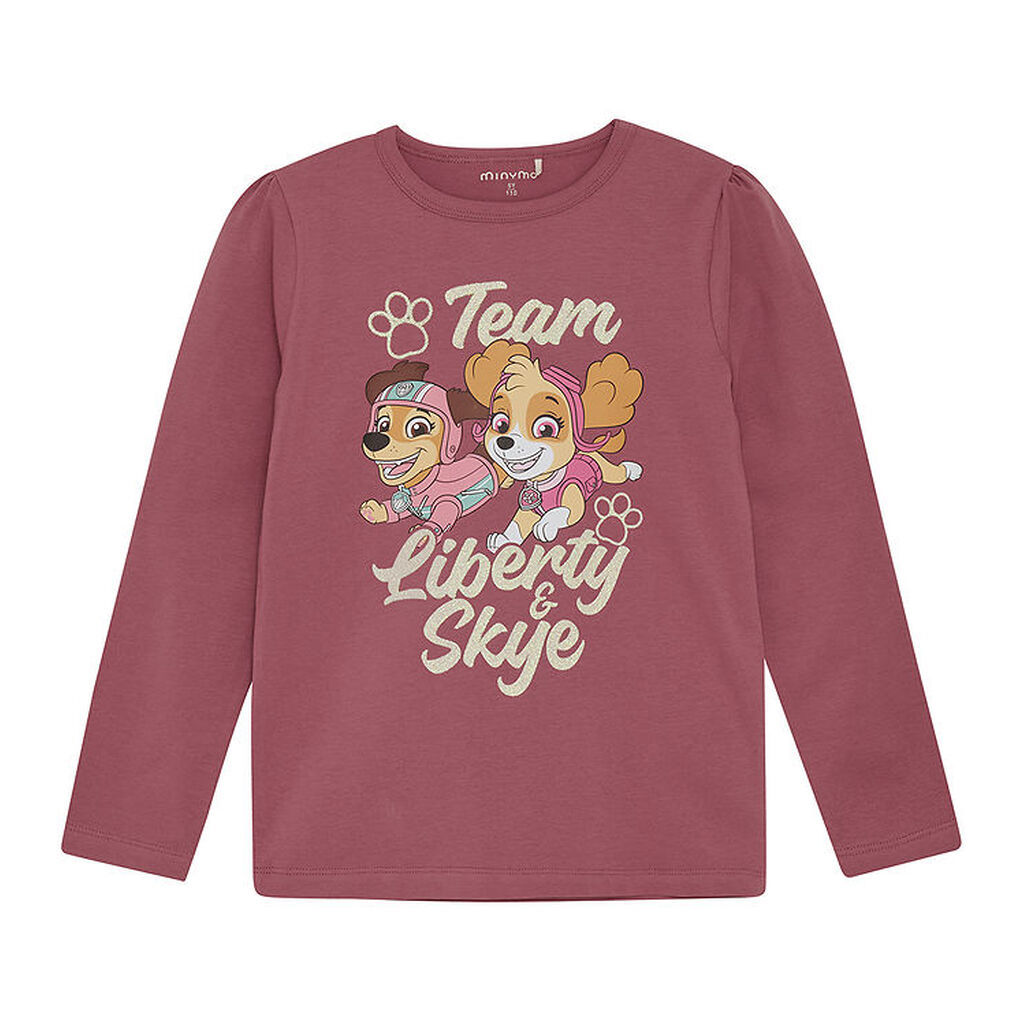 Minymo Bluse - Deco Rose m. Paw Patrol