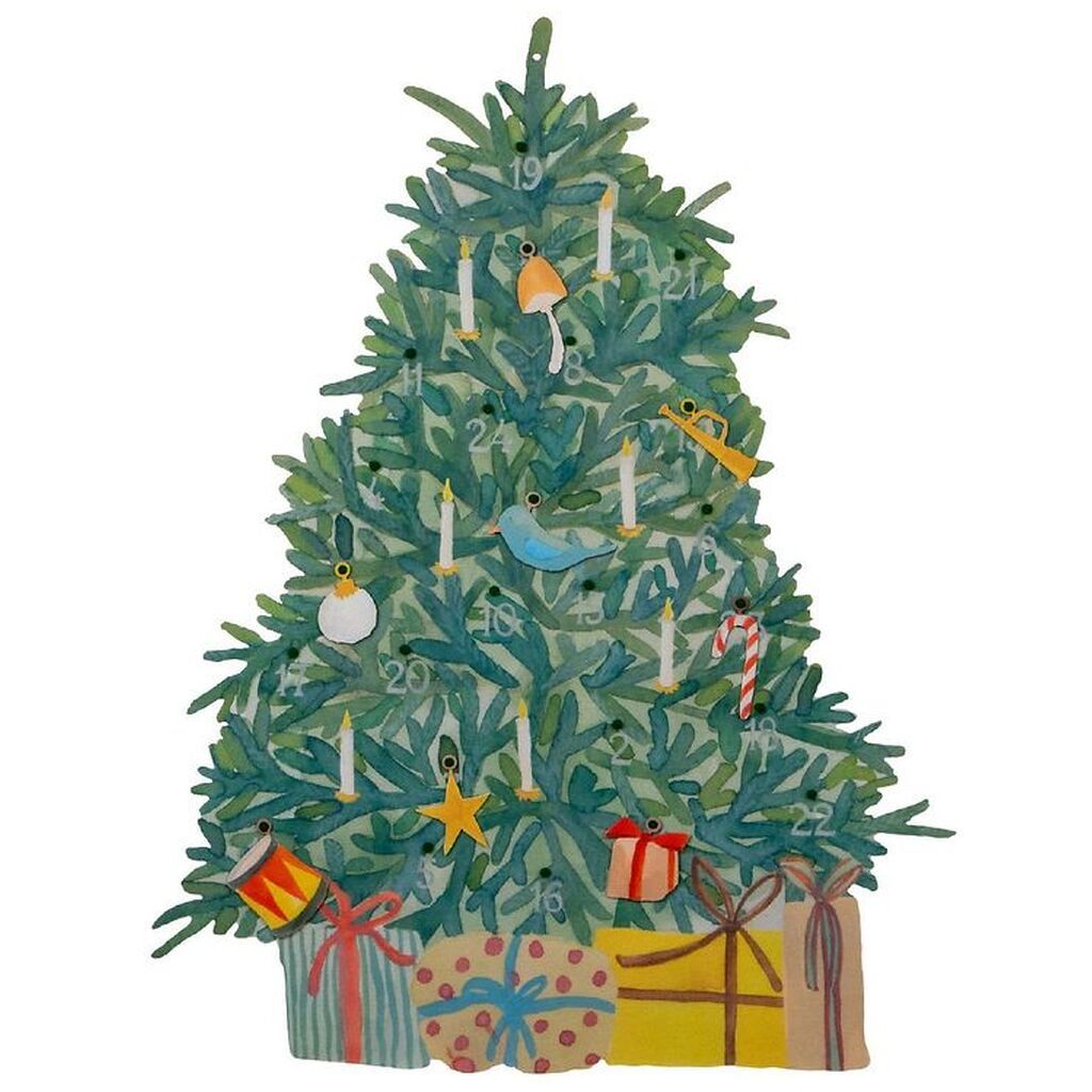 That's Mine Julekalender m. 24 Juleophæng - Felt Christmas Tree