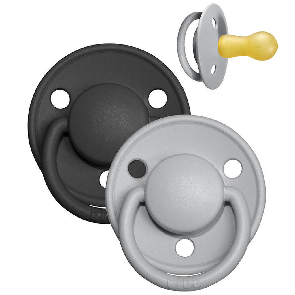 BIBS De Lux Sutter - Str. 2 - 2-pak - Rund - Cloud/Black