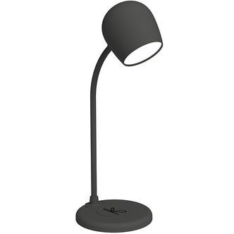 Kreafunk Lampe m. Oplader + Højtaler - Ellie - Sort