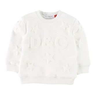 Dolce & Gabbana Sweatshirt - Hvid m. Stjerner
