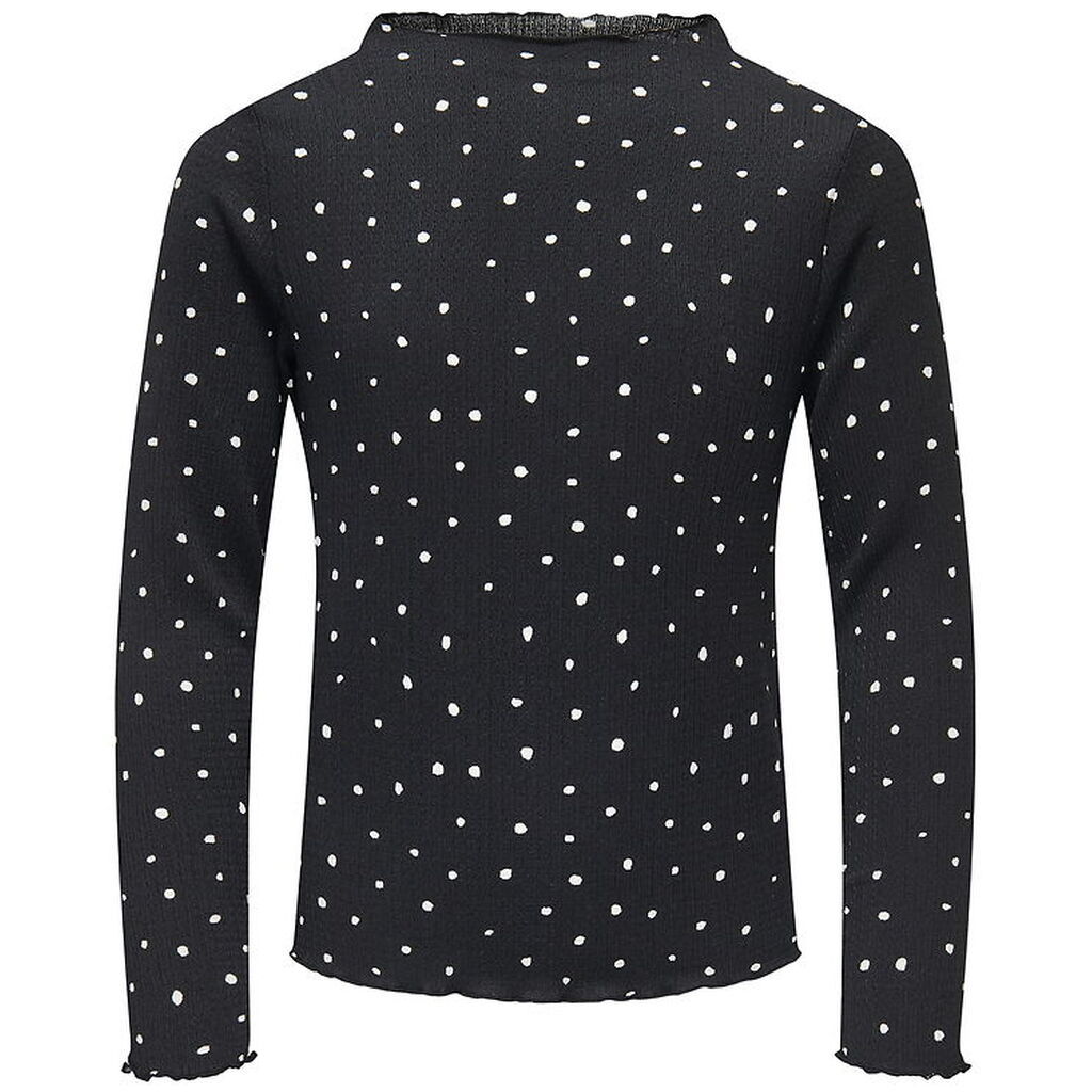 Kids Only Bluse - KogMelia - Black/Dots Cloud Dancer