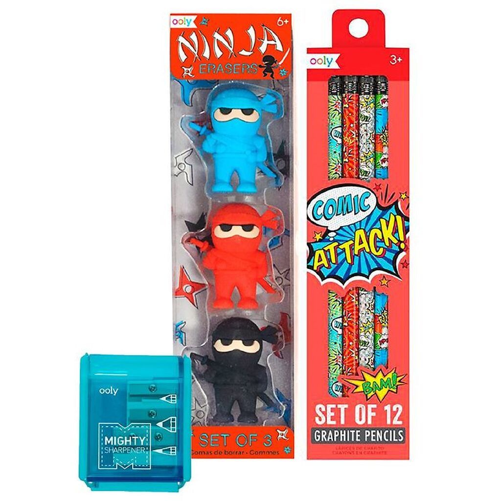 Ooly Skolesæt - Comic Attack - Happy Pack