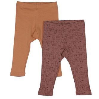 Pippi Baby Leggings - 2-Pak - Burlwood