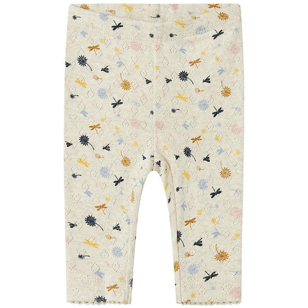 Name It Leggings - NbfKoral - Peyote Melange m. Hulmønster