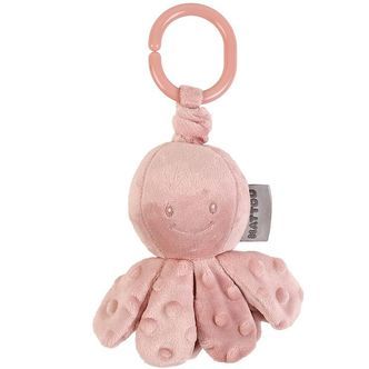 Nattou Aktivitetslegetøj - Blæksprutte - 14x9 cm - Dusty Pink