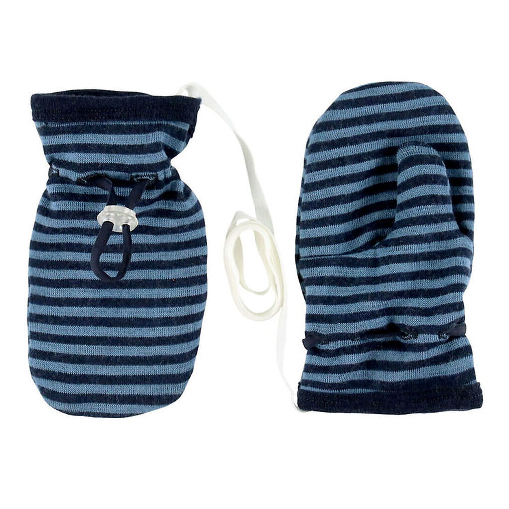 Joha Luffer m. Tommel - Uld - Blå m. Striber