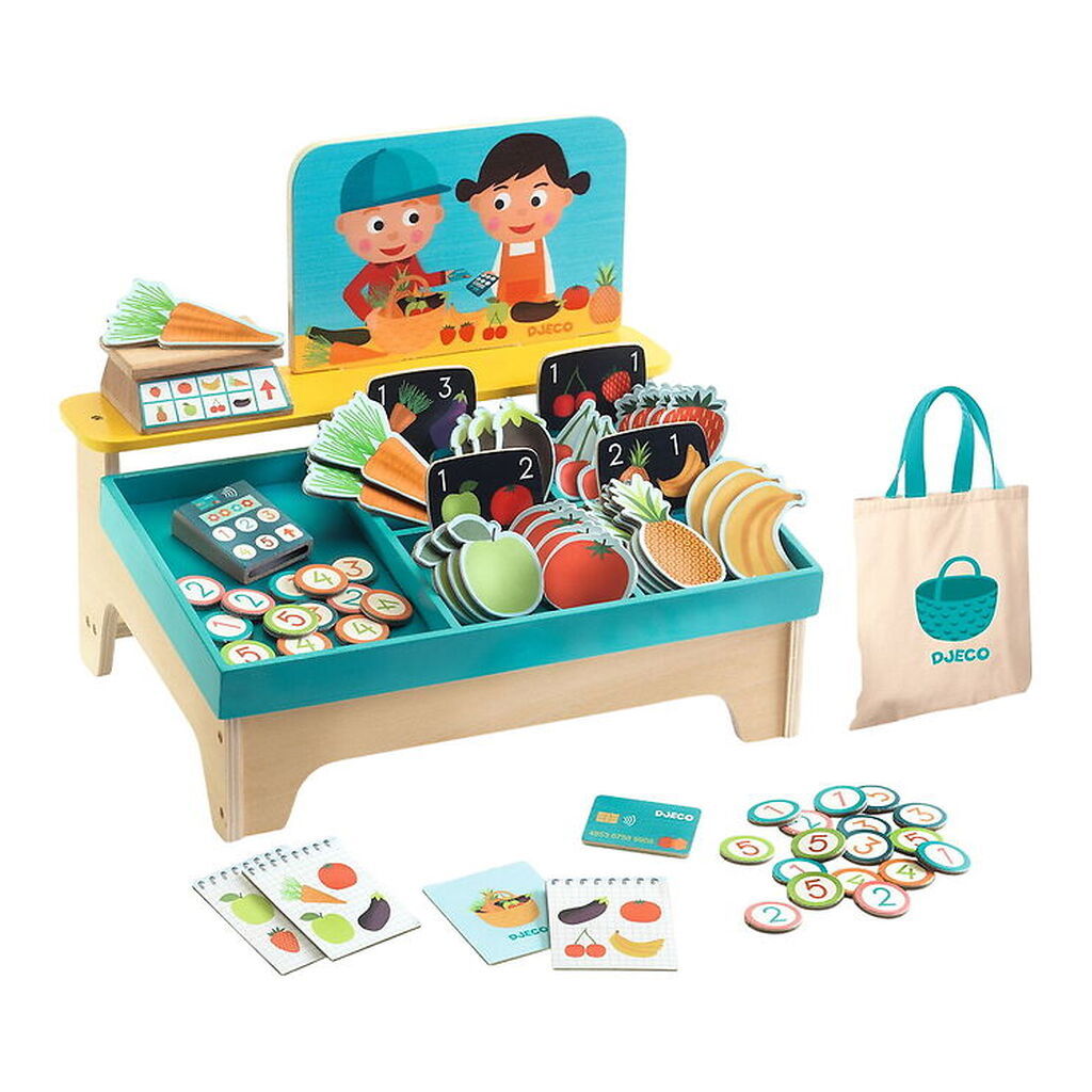 Djeco Lille Markedsbod - Træ - Léa & Milo