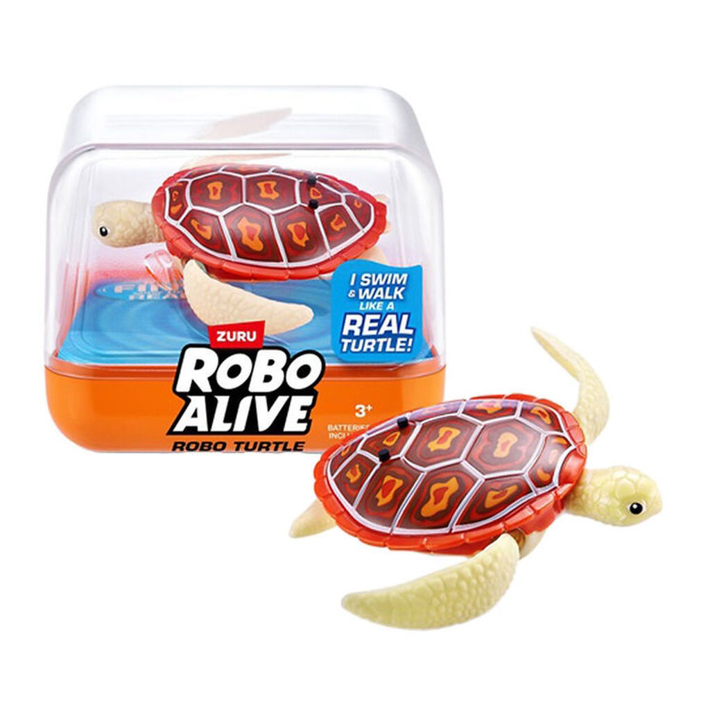 Robo Alive Badelegetøj - Robo Turtle - Orange