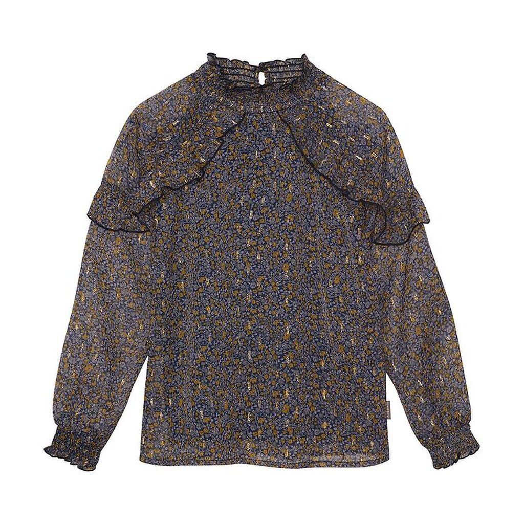 Creamie Bluse - Total Eclipse m. Små Blomster