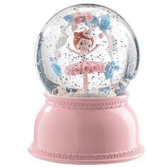 Djeco Snekugle m. Lys - 14 cm - Rosa m. Ballerina