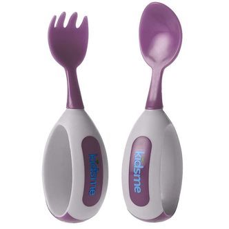 KidsMe Børnebestik - Ske & Gaffel - Lilla