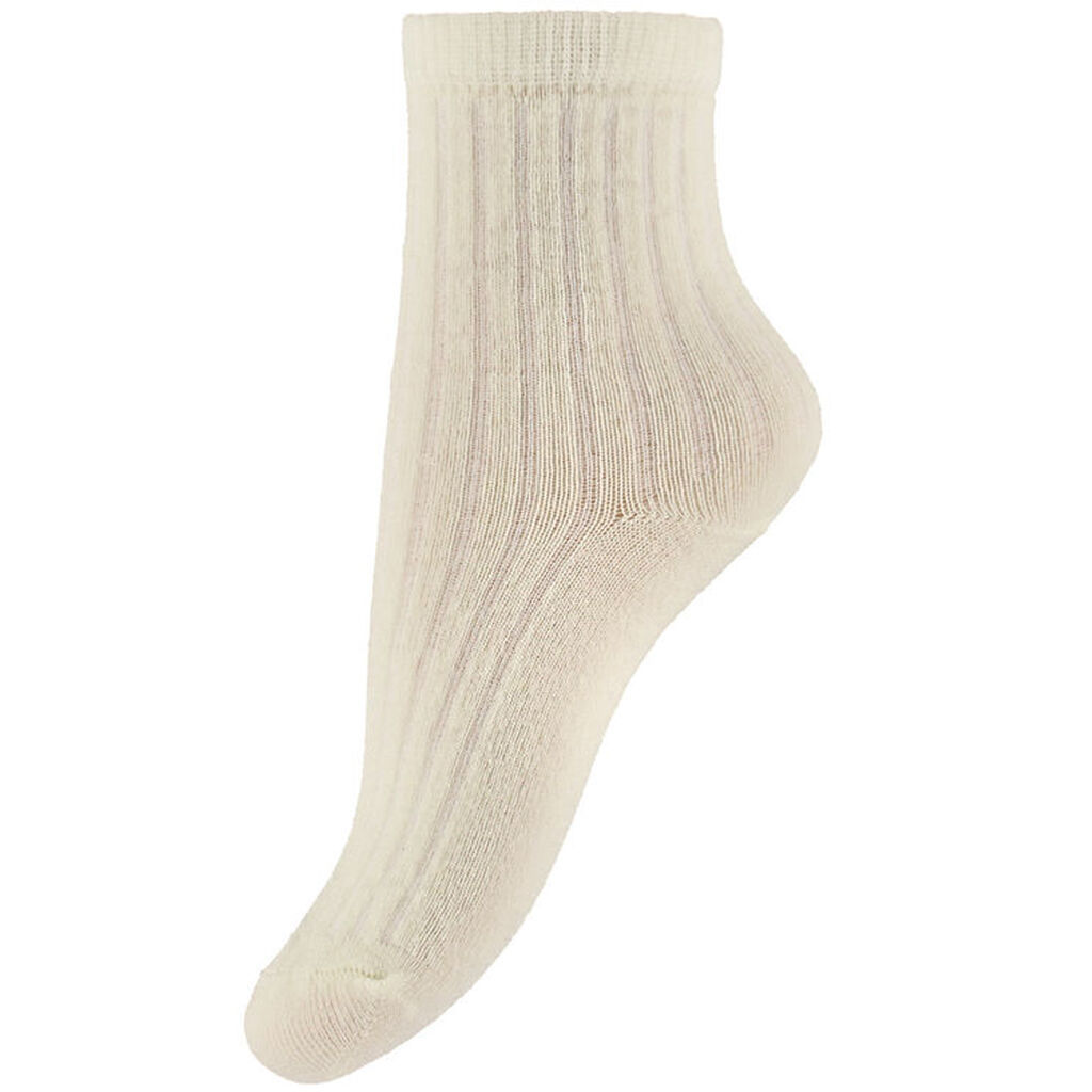 Lil Atelier Strømper - Rib - Uld - NmnRakel - Turtledove/MELANGE