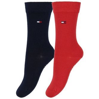 Tommy Hilfiger Strømper - 2-pak - Basic - Rød/Navy