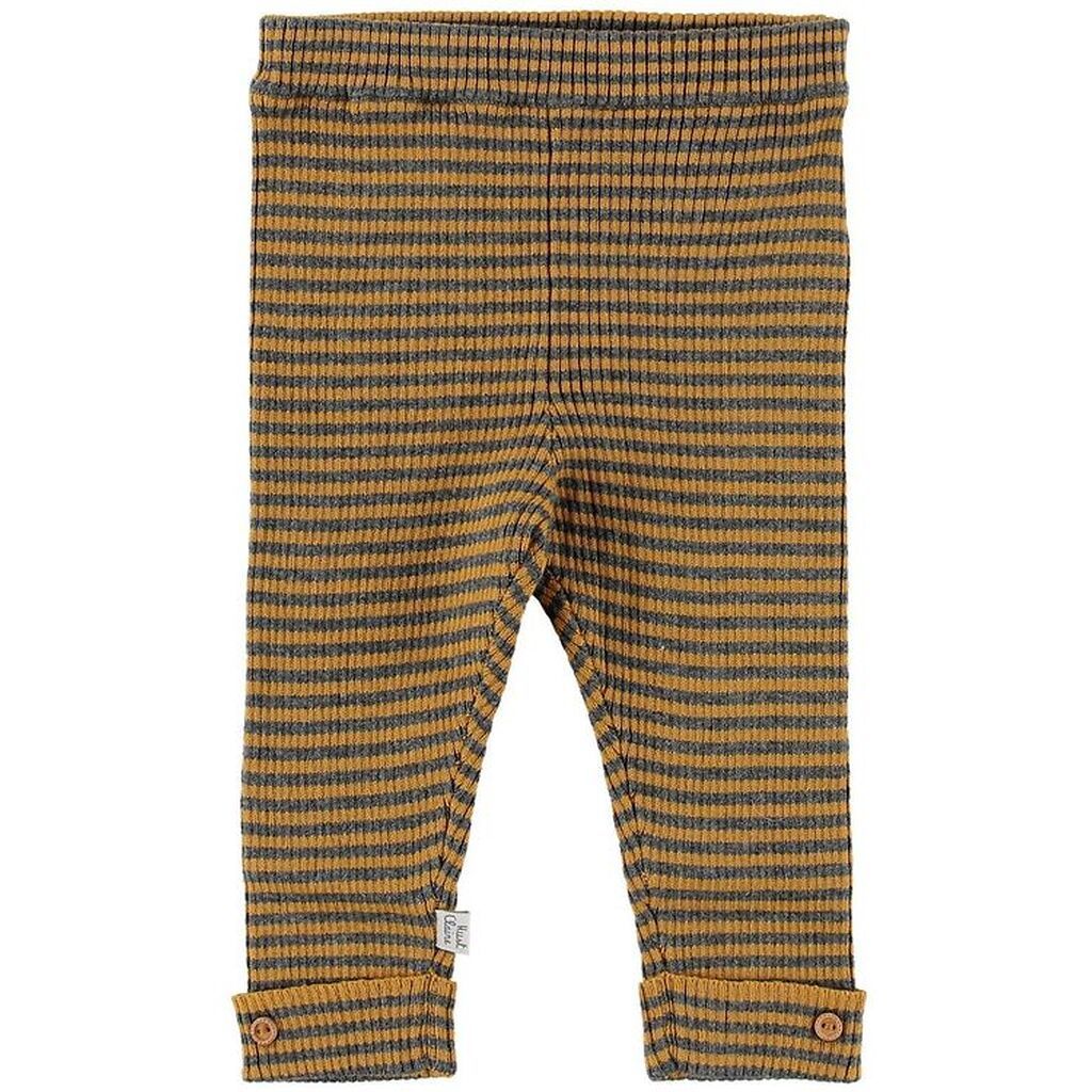 Hust and Claire Leggings - Lolly - Strik - Mørkegrå/Karrygul m.