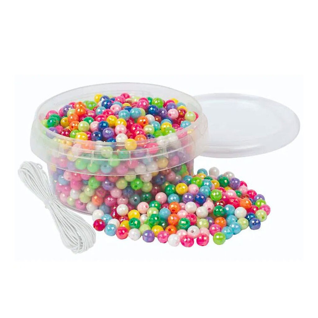 Playbox Perler - Små Glimmer Perler - 6 mm - 700 Stk