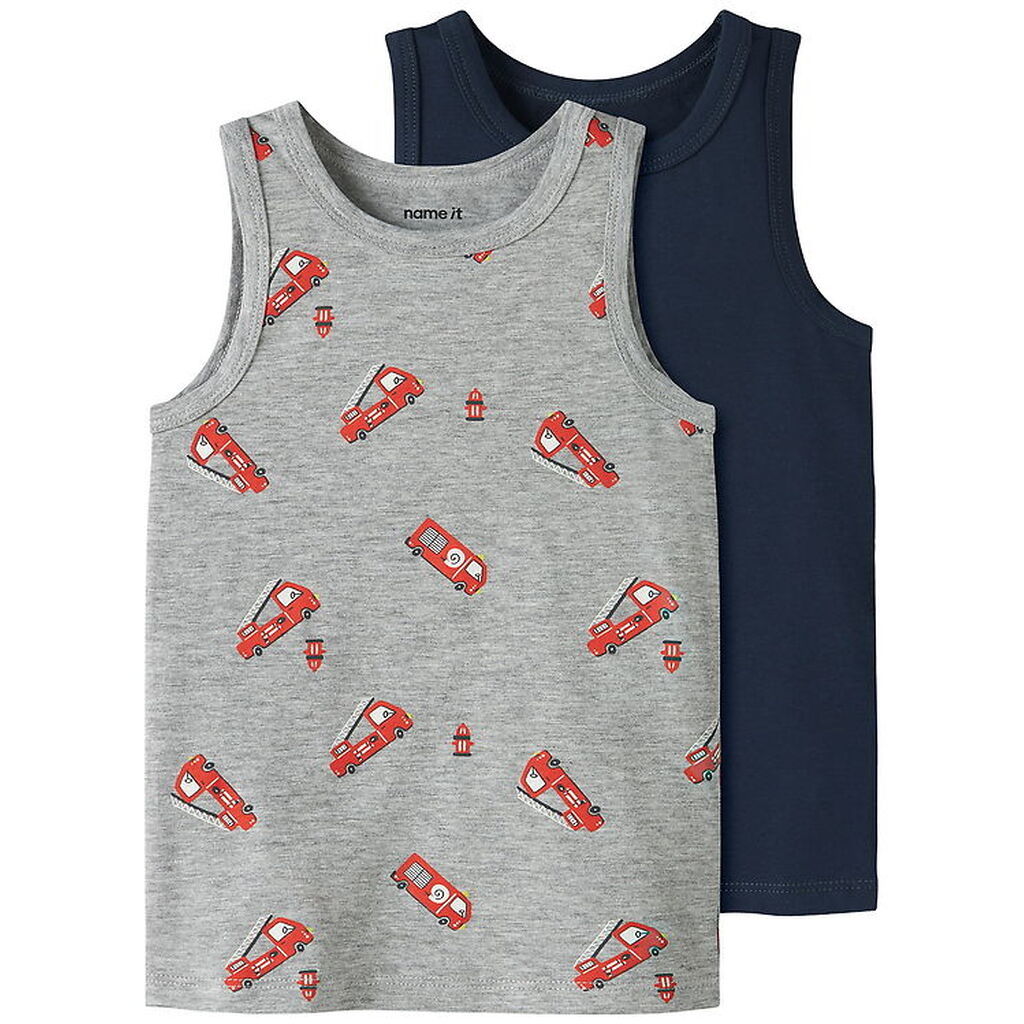 Name It Undertrøjer - Noos - NmmTank - 2-pak - Peyote Melange/Da