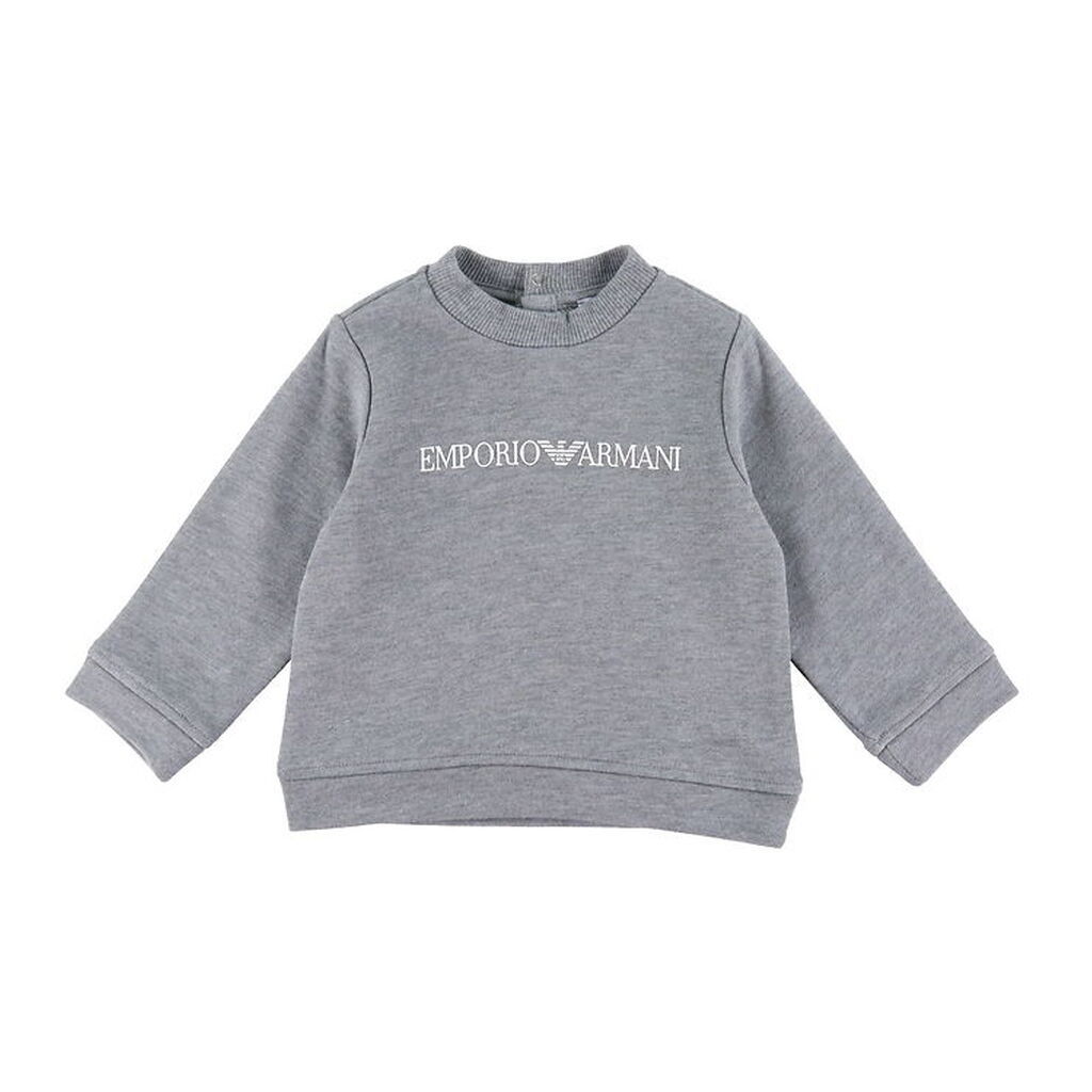 Emporio Armani Sweatshirt - Gråmeleret m. Hvid