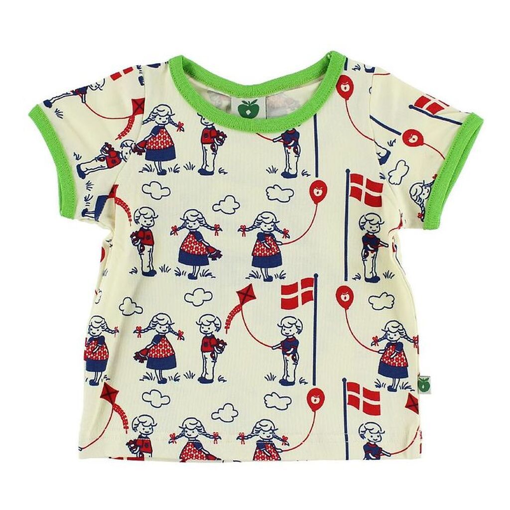 Småfolk T-shirt - Creme m. Fødselsdag