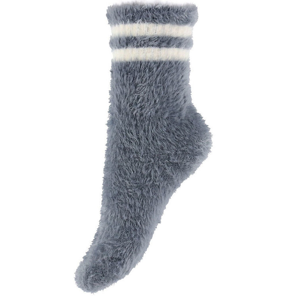 Mini Rodini Strømper - Stripe Fluffy - Grå