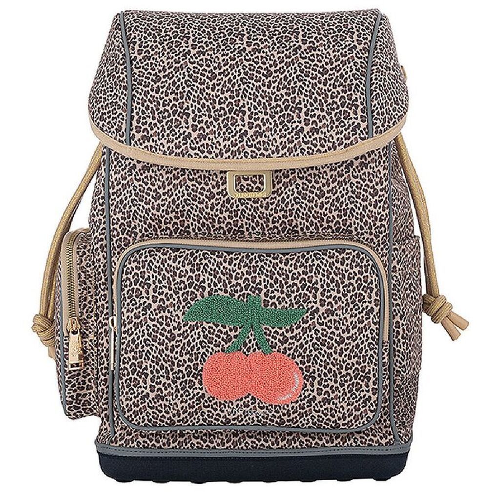 Jeune Premier Skoletaske - Leopard Cherry