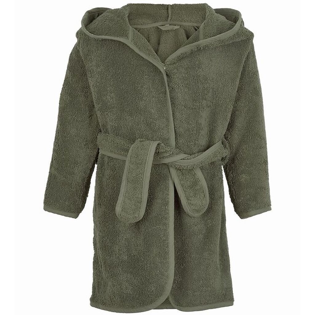 Pippi Baby Badekåbe - Deep Lichen Green m. Drage