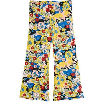 Mini Rodini Bukser - Gul m. Blomster