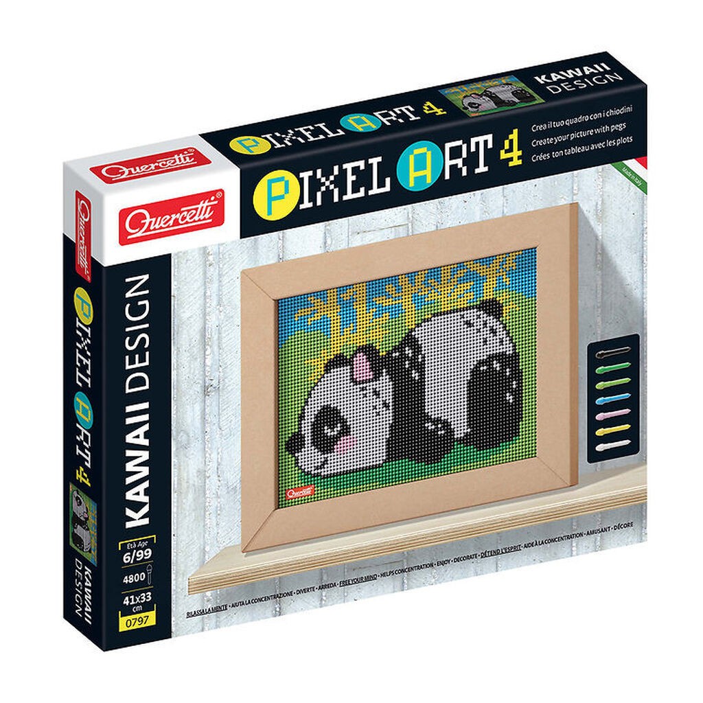 Quercetti PixelArt 4 - Panda - 4800 Dele - 00797