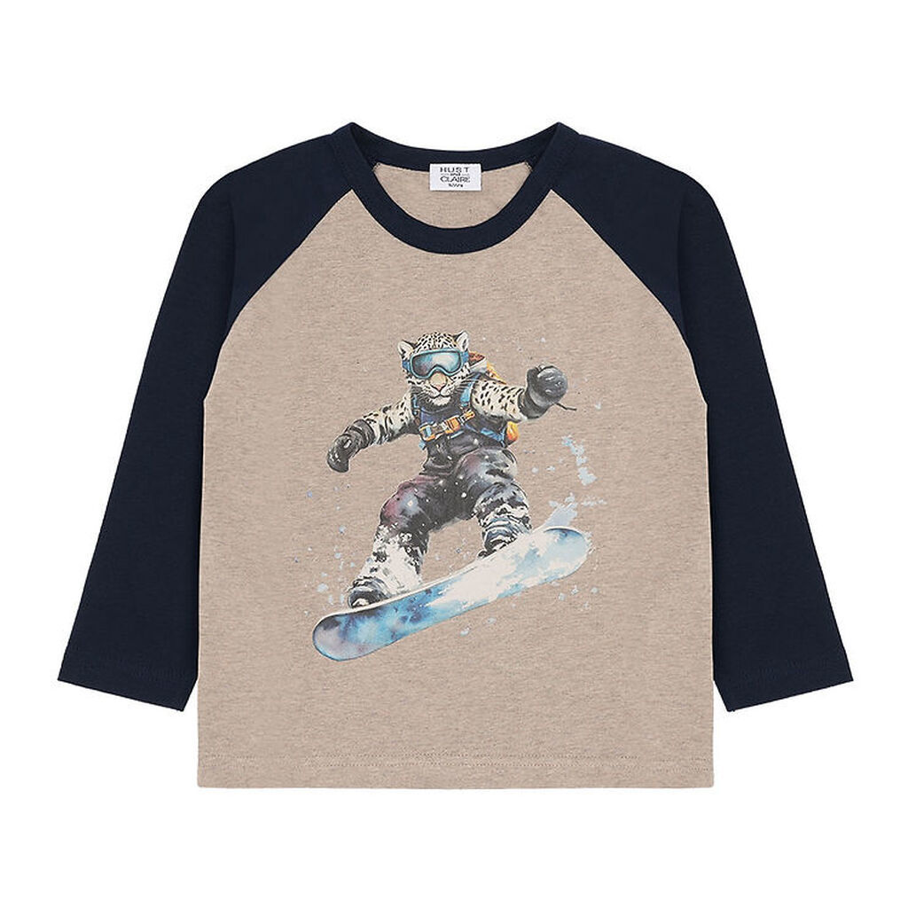 Hust and Claire Bluse - HCAnton - Biscuit m. Leopard